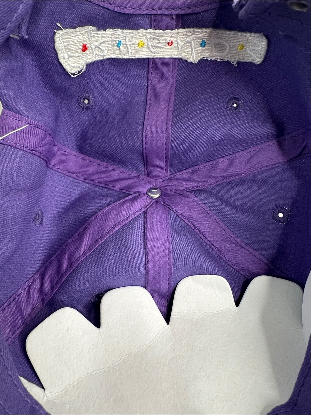 Purple Friends TV show peephole frame strapback baseball cap - Picture 7 of 15